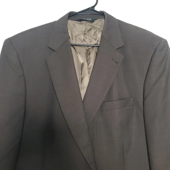 Jos A Bank Blazer Mens 44R Brown 2 Button Sports Coat Suit Jacket Modern Career - Picture 2 of 13